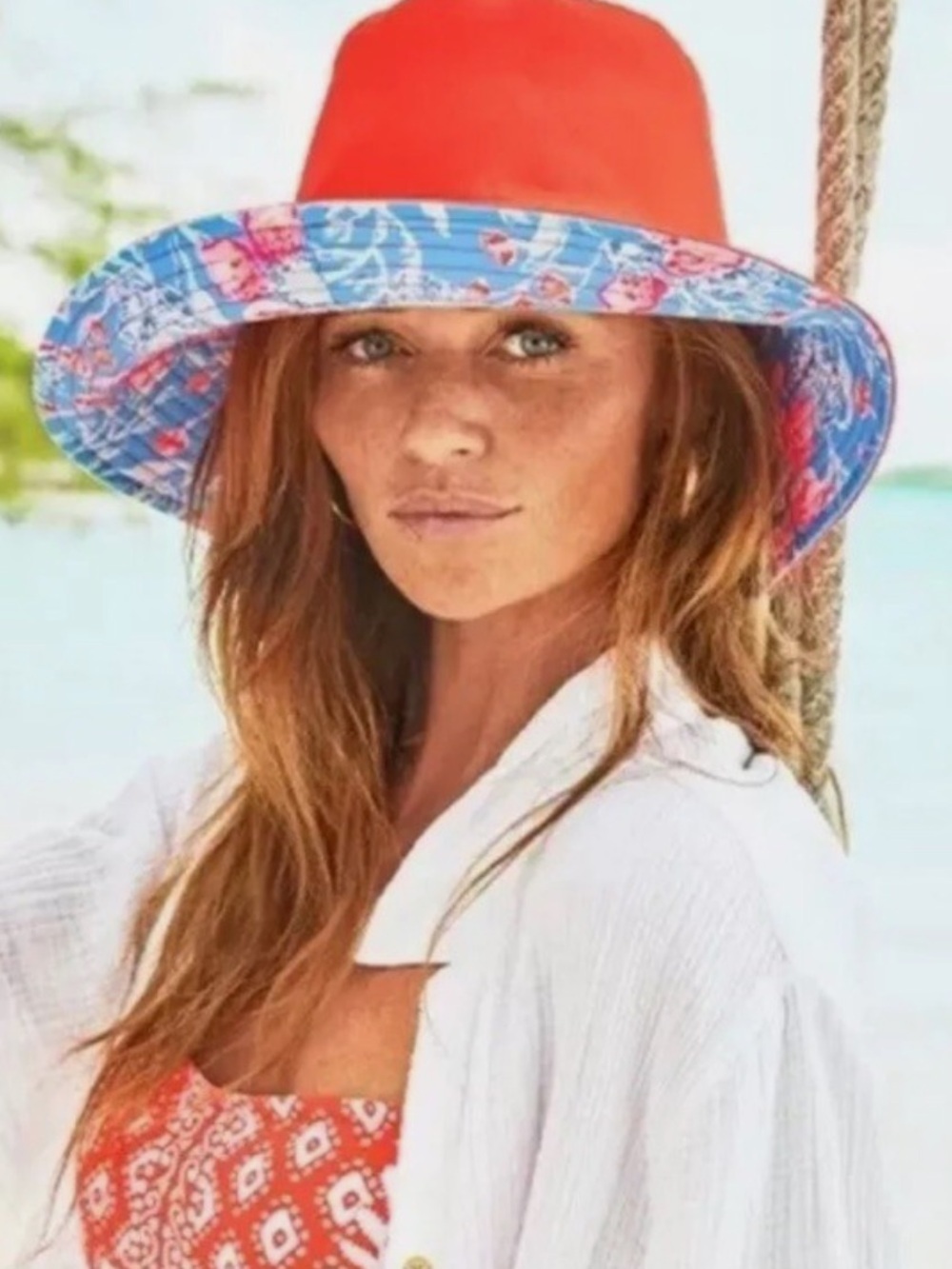 Lilly Pulitzer Reversible Canvas UPF 50 Bahamian Rhapsody's Sun Hat GWP NWT OS - Picture 2 of 8